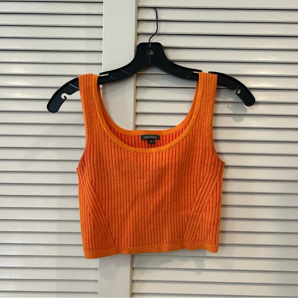 Orange Ribbed Sweater Top - Picture 2 of 3